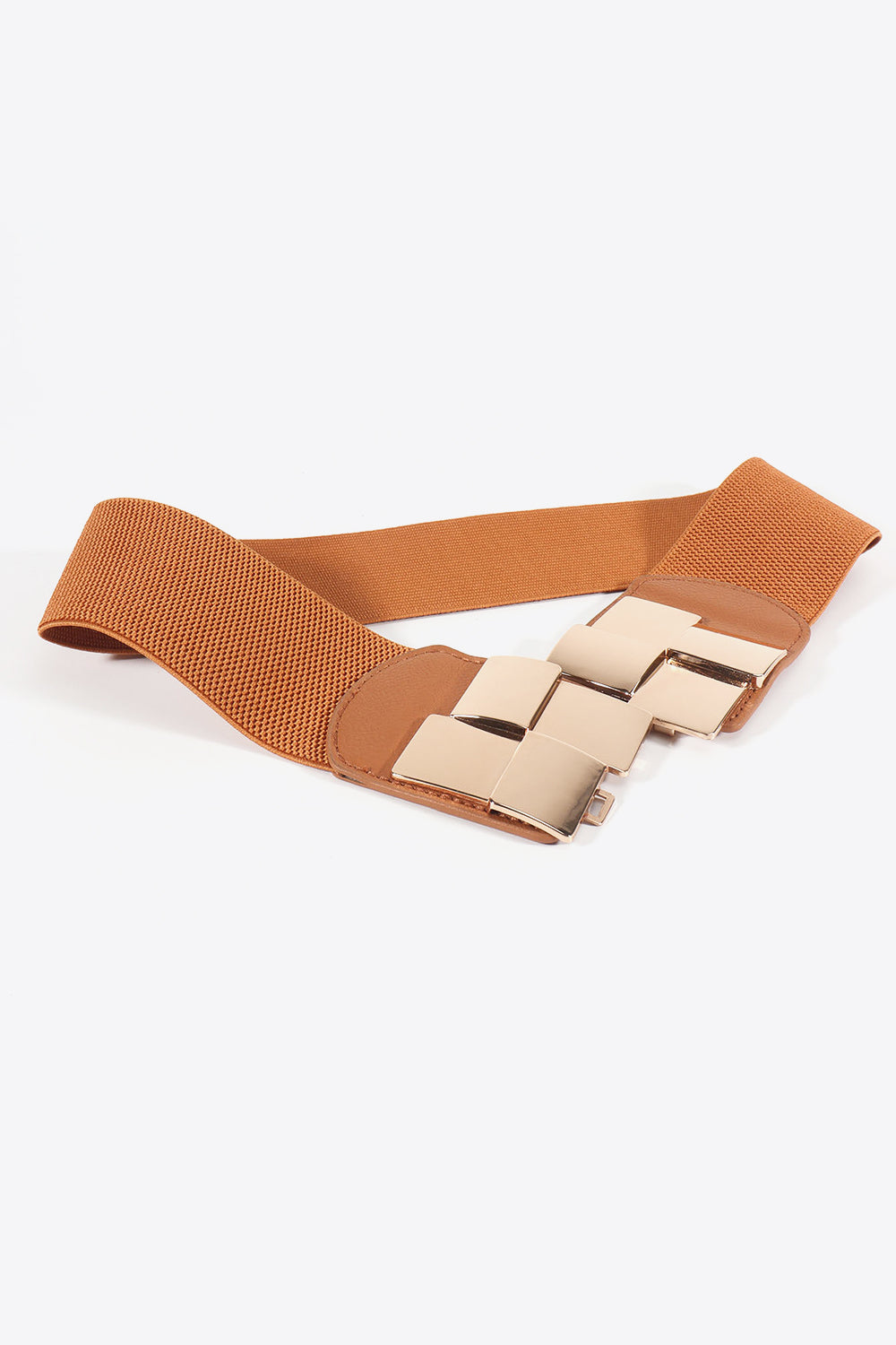 Bold Geometric Buckle Wide Elastic Belt – Define Your Look