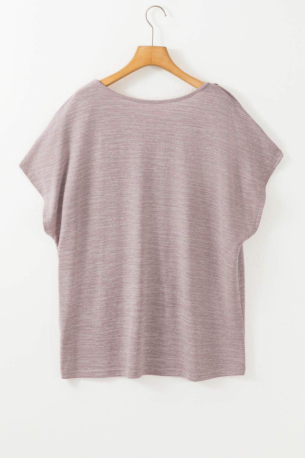 Button Detail Batwing Sleeve Tee