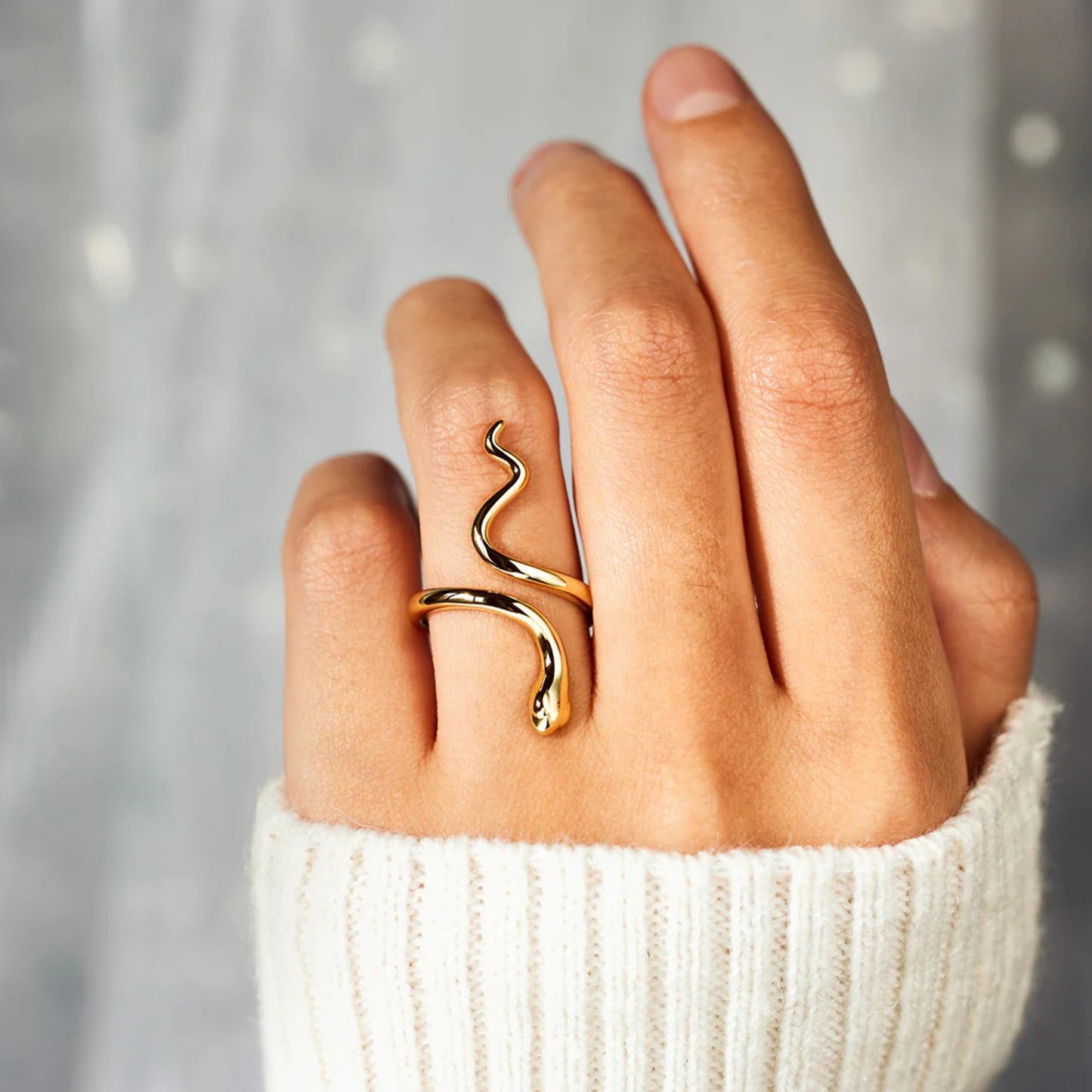 Snake 18K Gold-Plated Ring