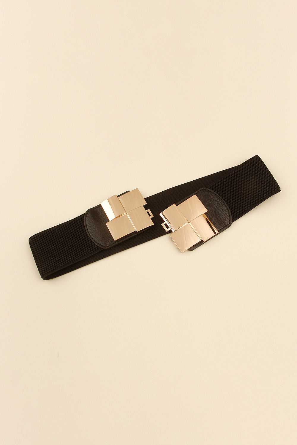 Bold Geometric Buckle Wide Elastic Belt – Define Your Look