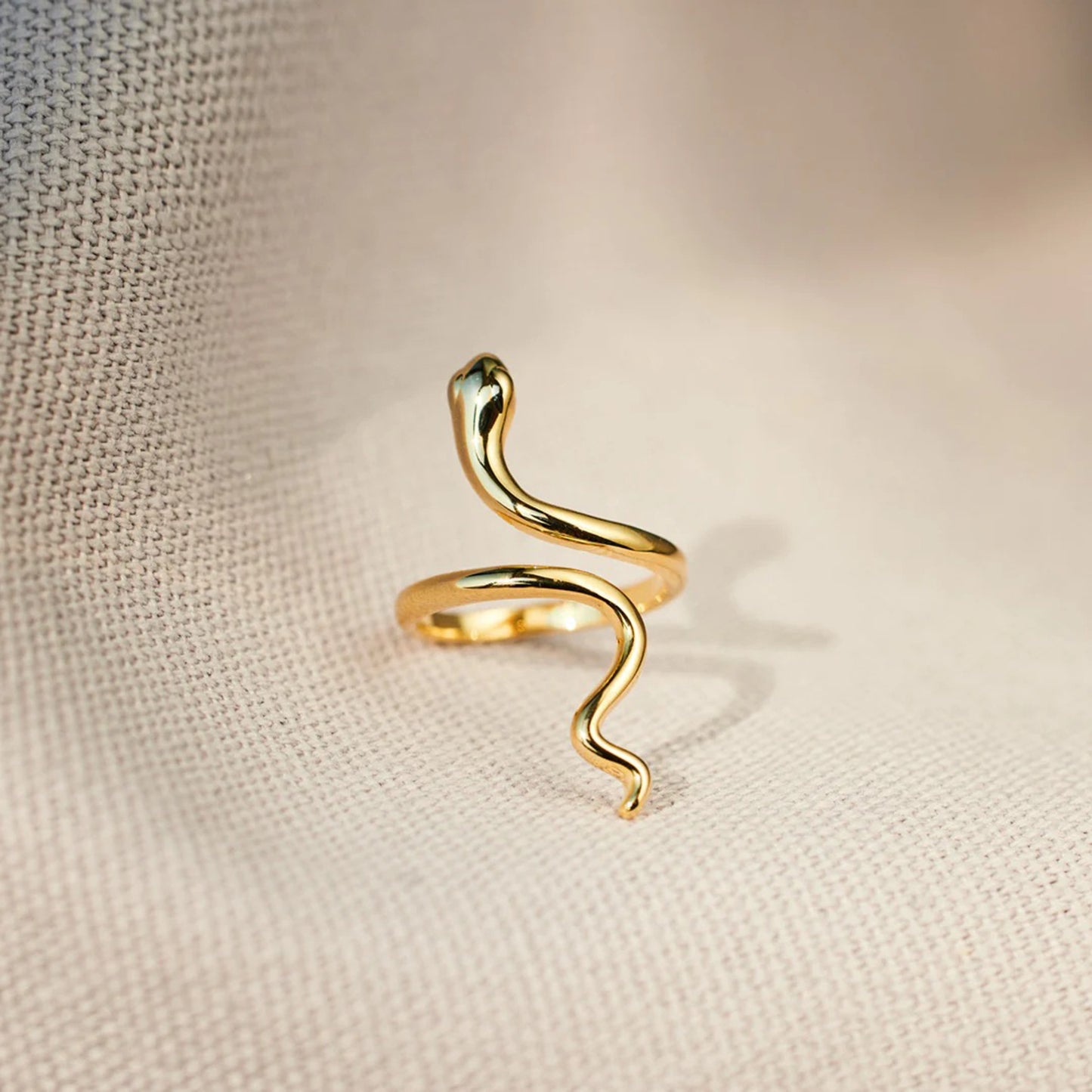 Snake 18K Gold-Plated Ring