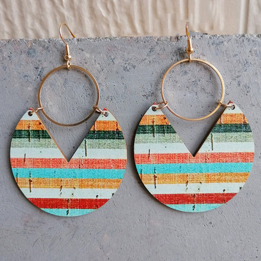 Nostalgic Wooden Dangle Earrings