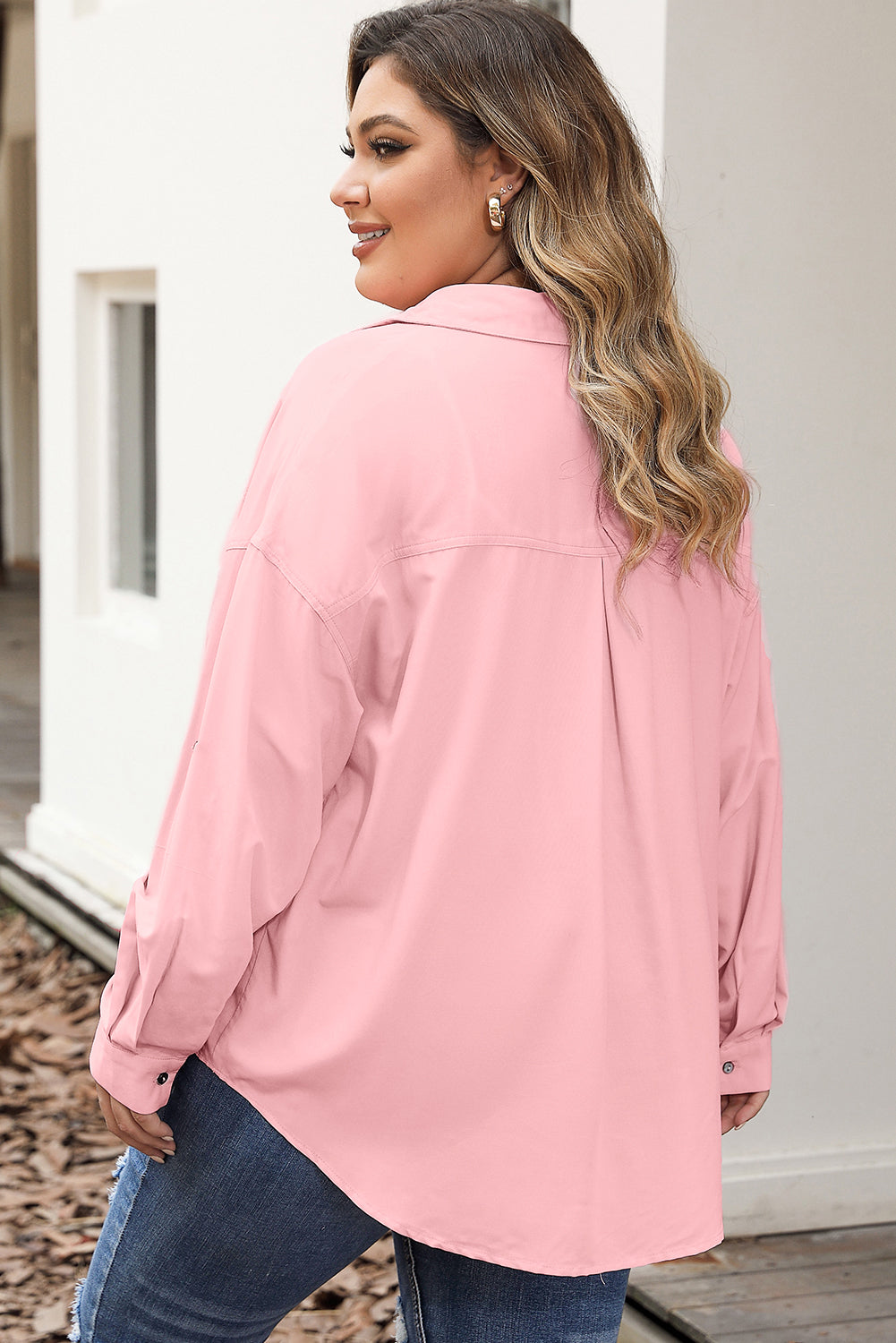 Chic Pink Button-Down Shirt