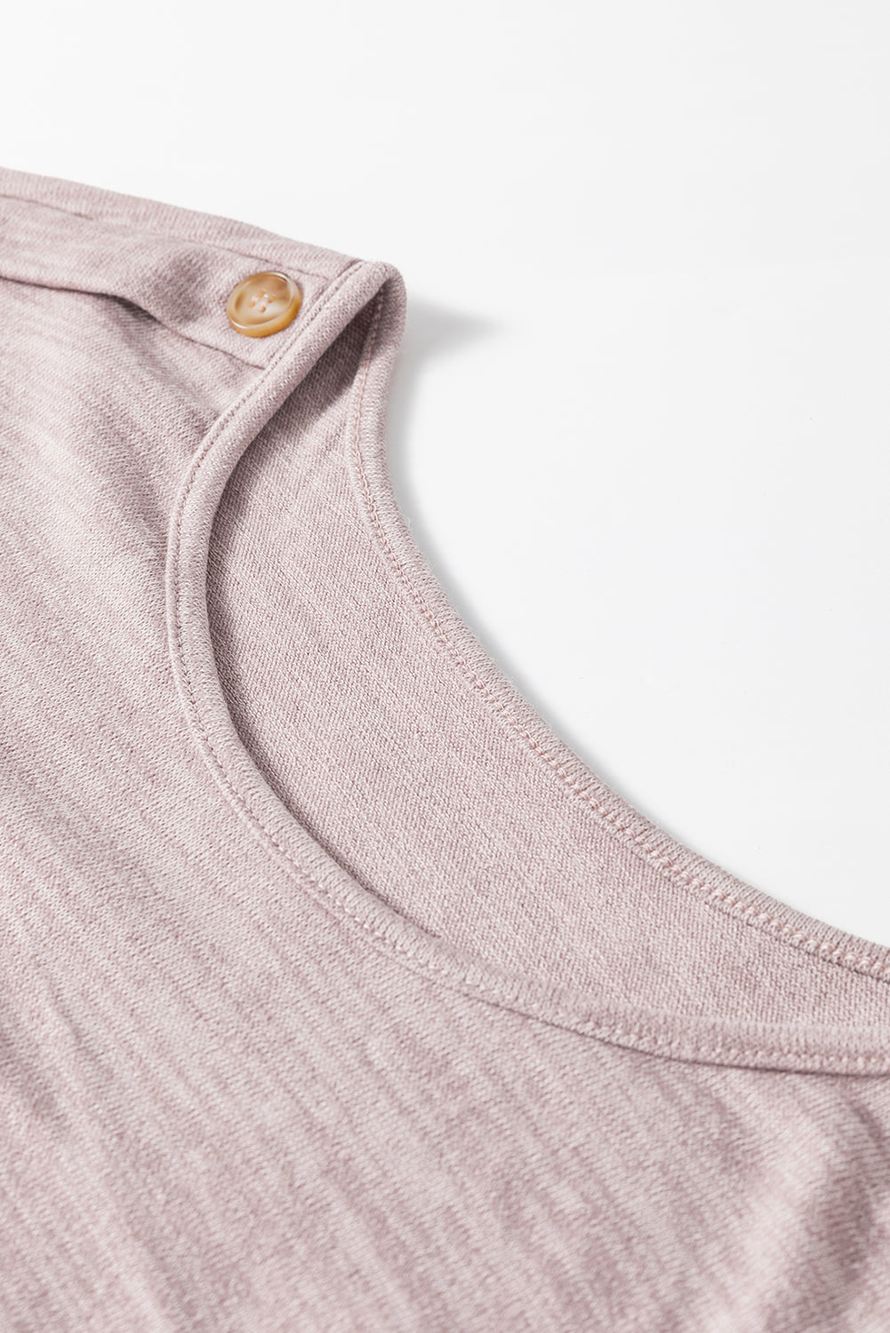 Button Detail Batwing Sleeve Tee