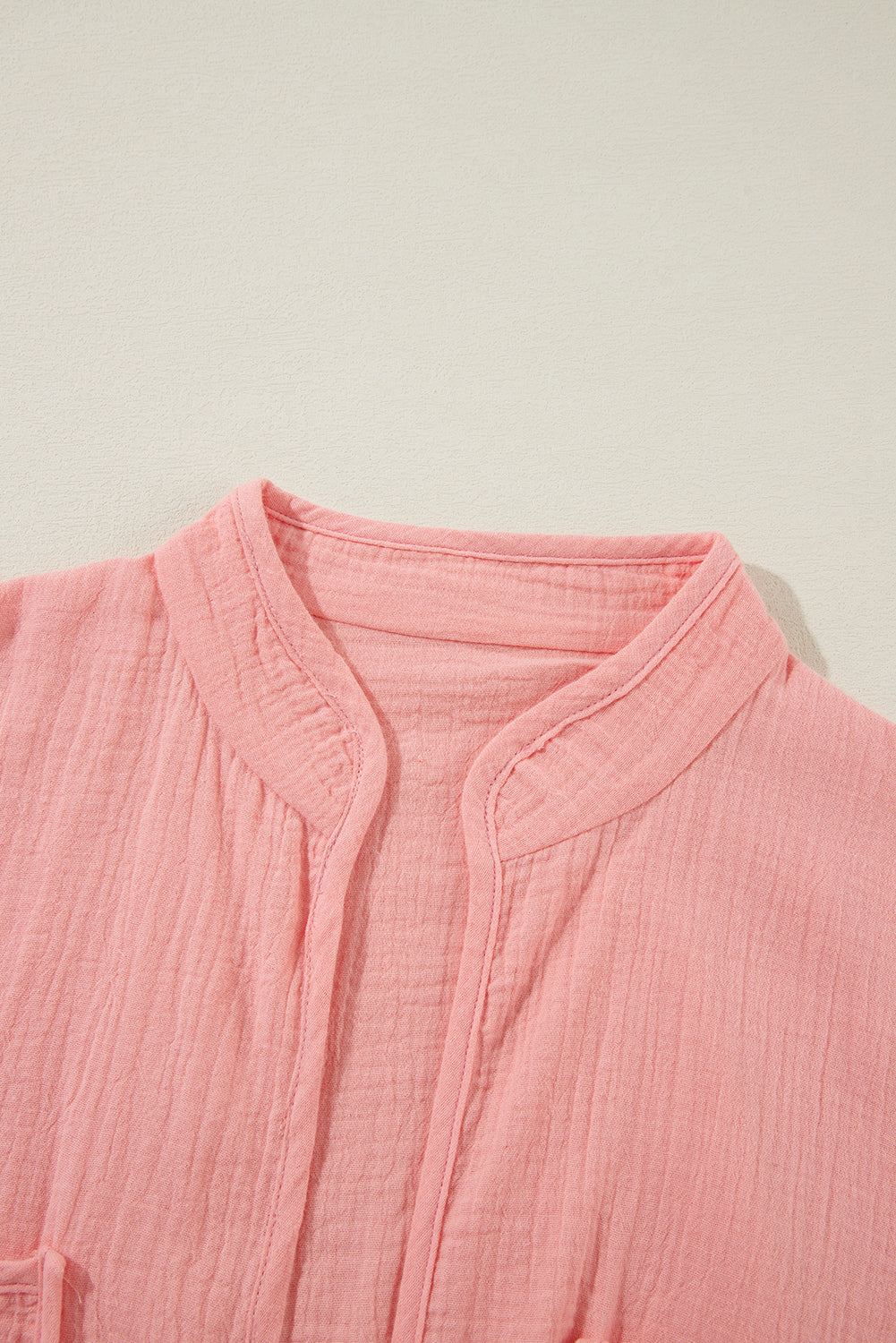 Flamingo Crinkled Pocket Blouse