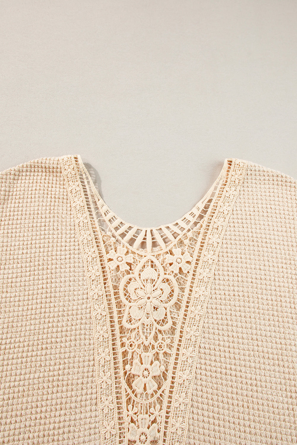 Beige Lace Insert Tee